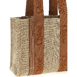 Brown Linen Tote Bag
