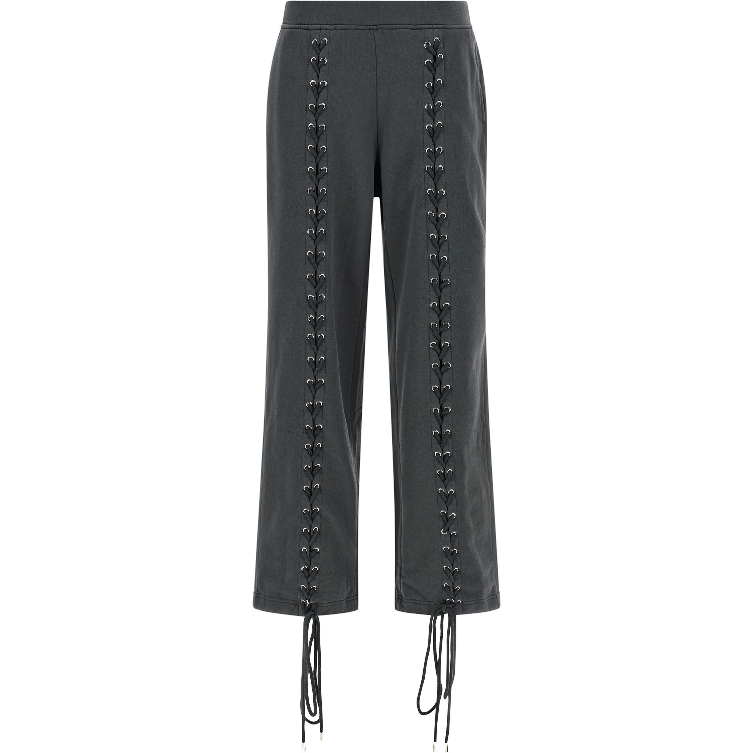 Gray Cotton Casual Pants