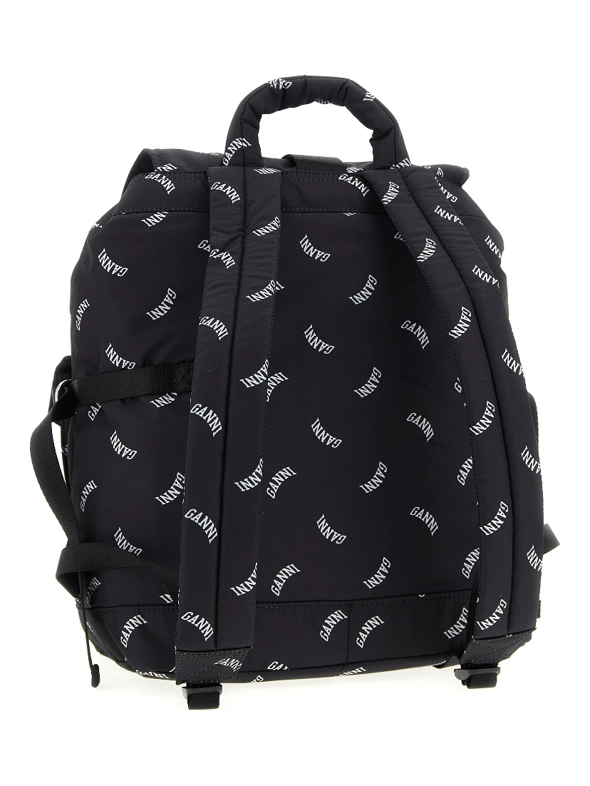 Black Polyester Backpack