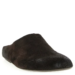 Brown Calfskin Mules