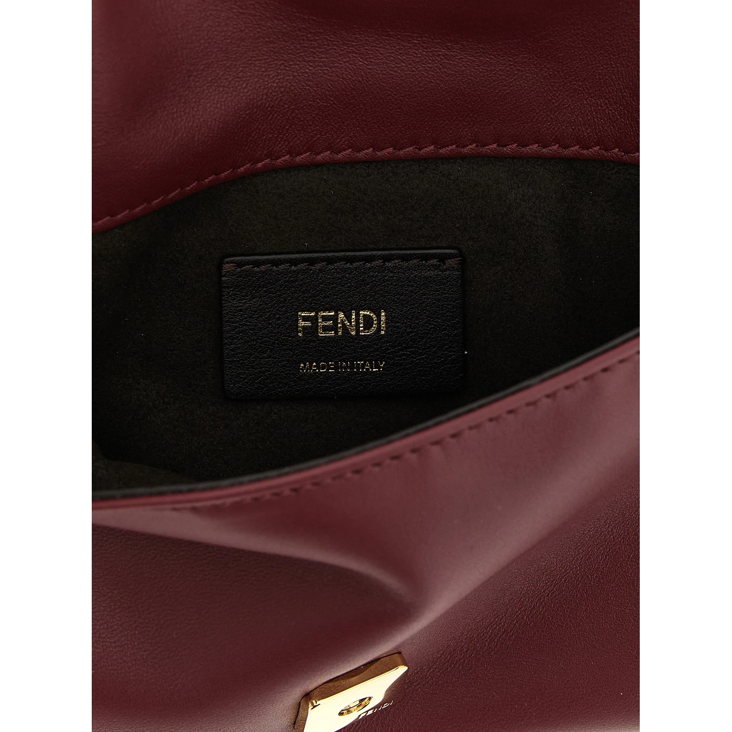 Bordeaux Lamb Leather Clutch Bag