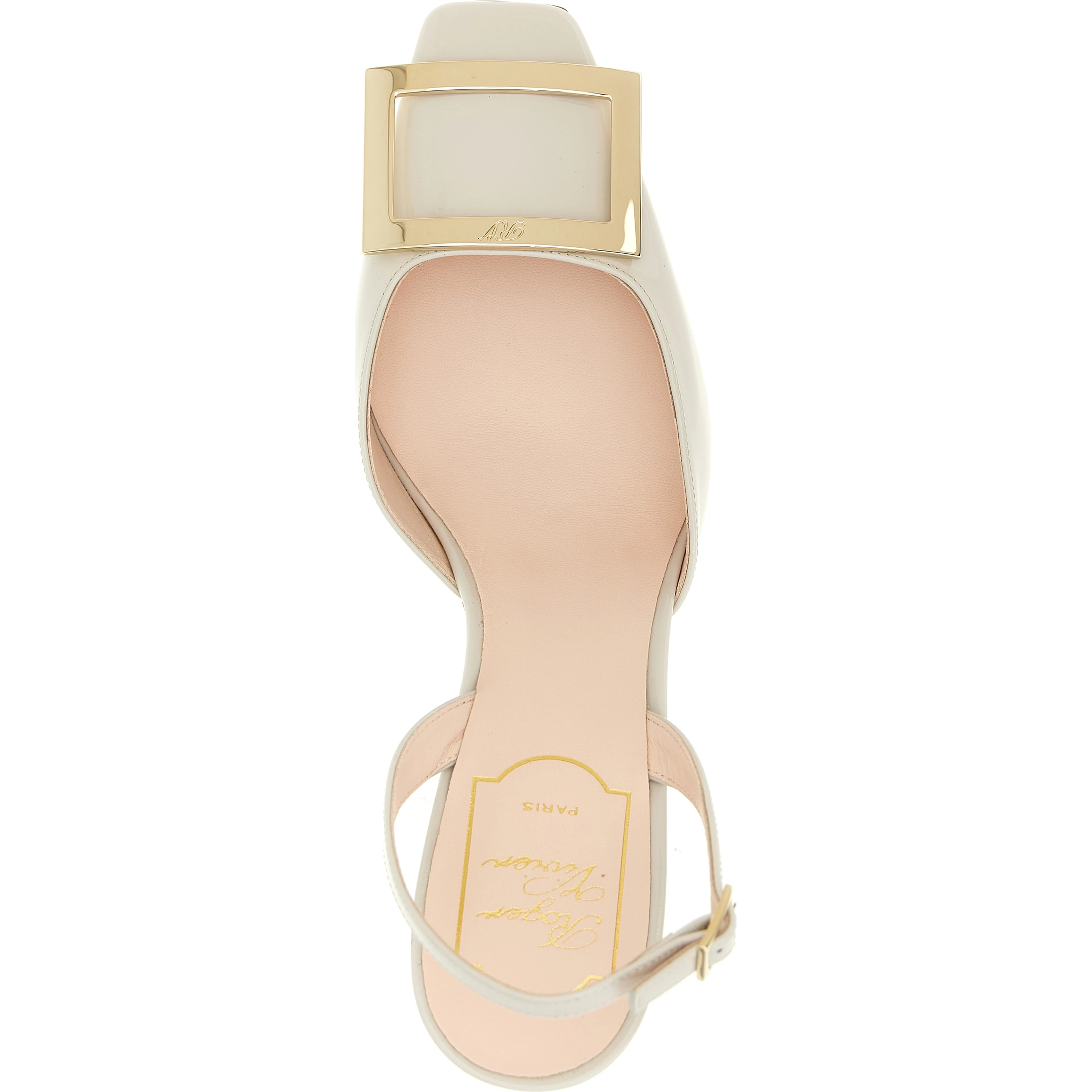White Calfskin Mid Heel Pumps