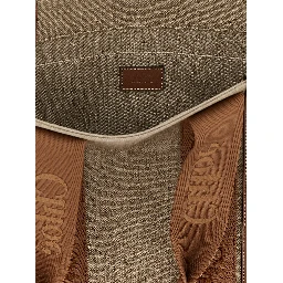 Brown Linen Tote Bag