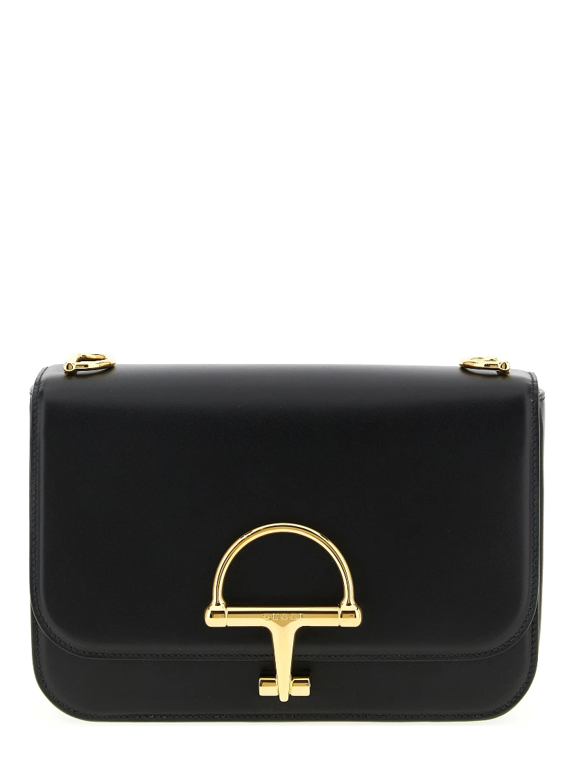 Black Calfskin Shoulder Bag