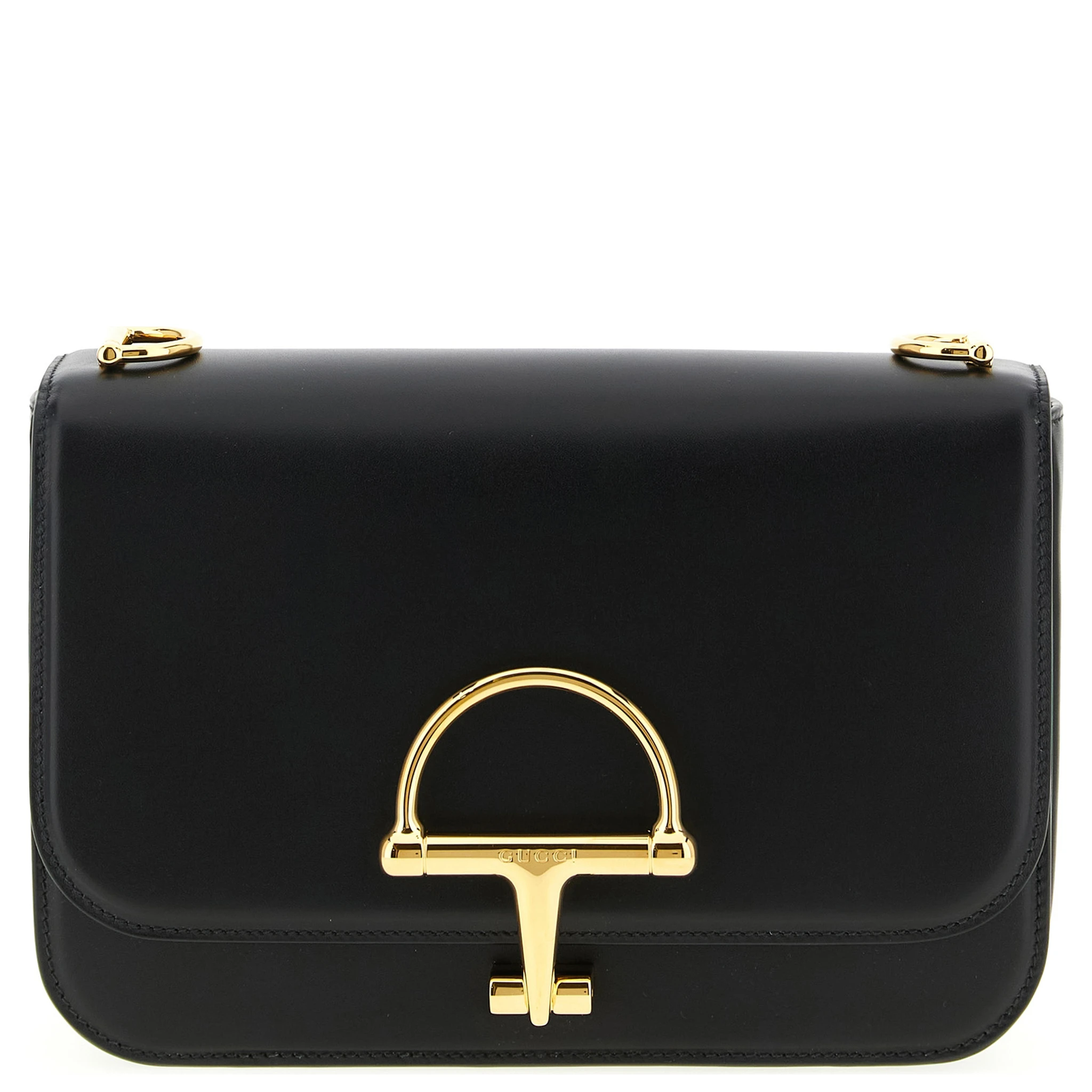 Black Calfskin Shoulder Bag