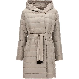 White Polyamide Full-Length Jacket