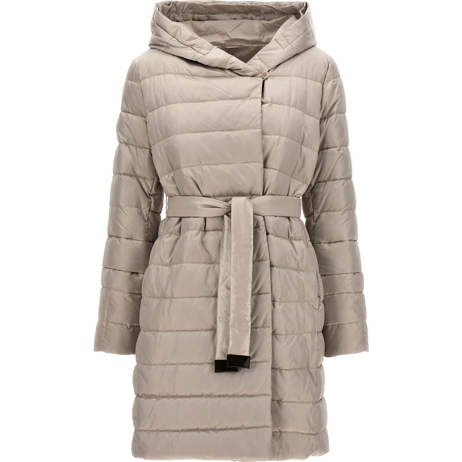White Polyamide Full-Length Jacket