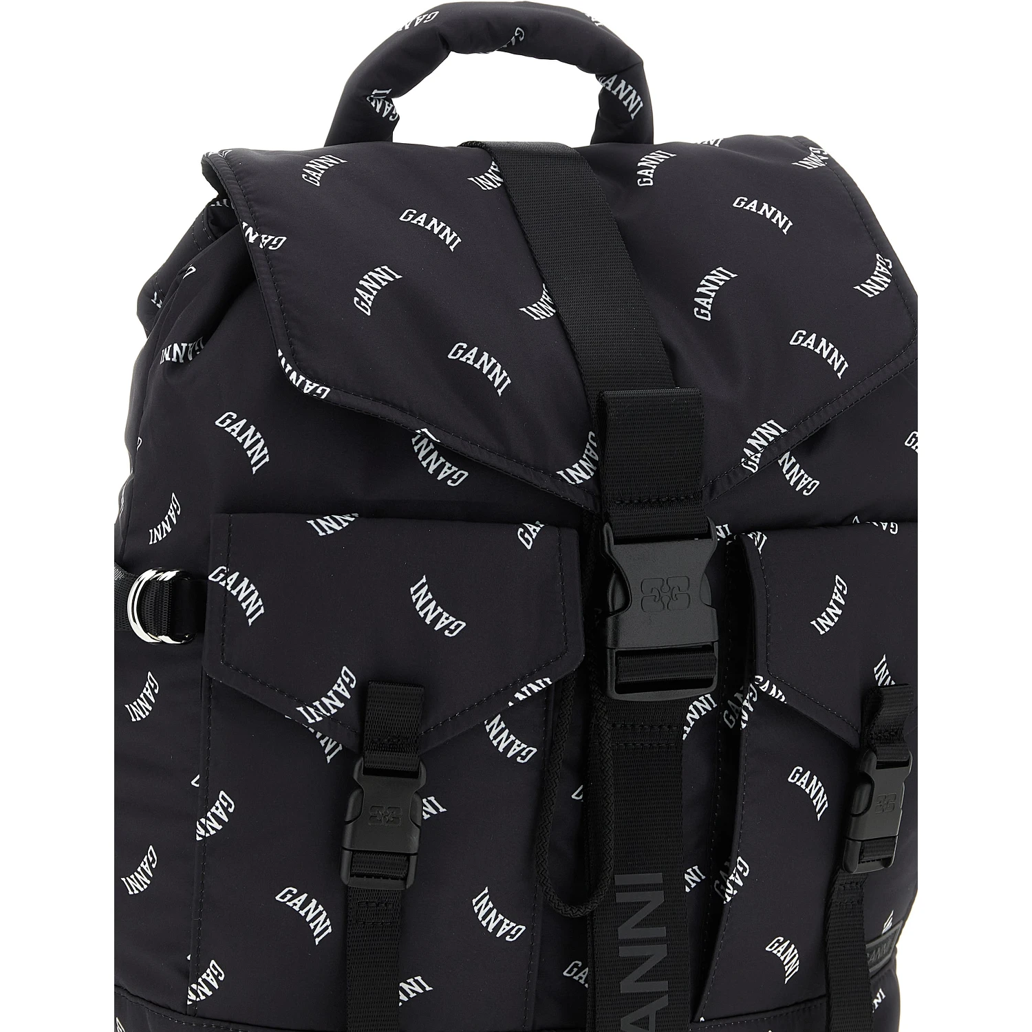 Black Polyester Backpack