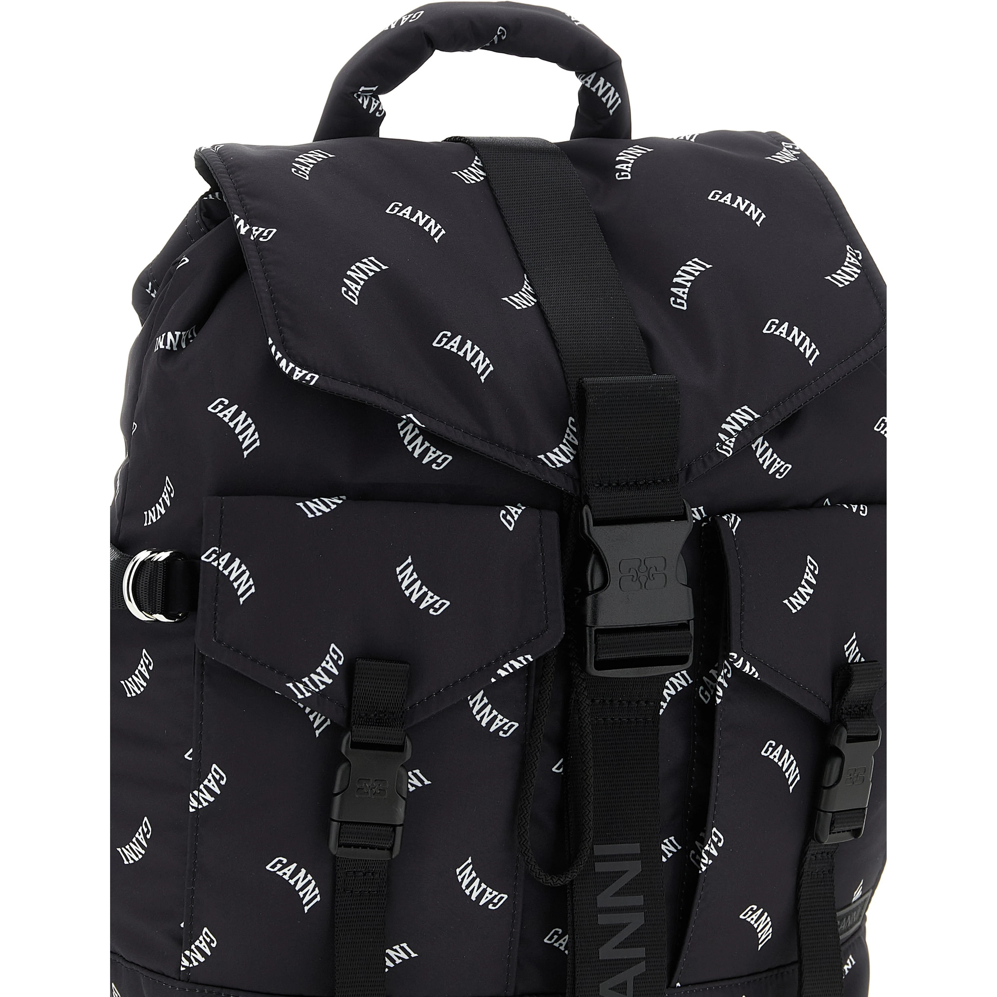 Black Polyester Backpack