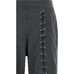 Gray Cotton Casual Pants