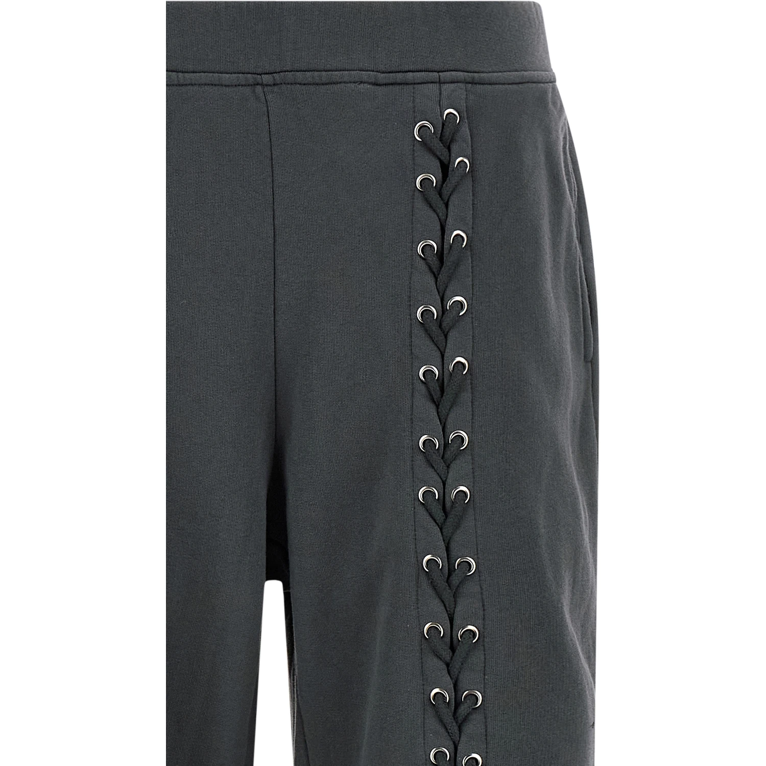 Gray Cotton Casual Pants
