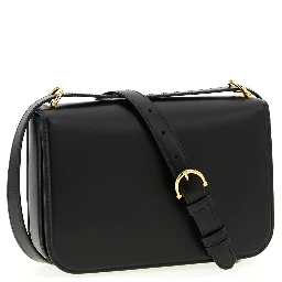 Black Calfskin Shoulder Bag