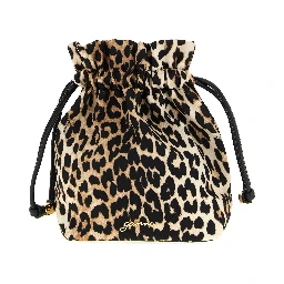 Brown Recycled Polyamide Clutch Bag