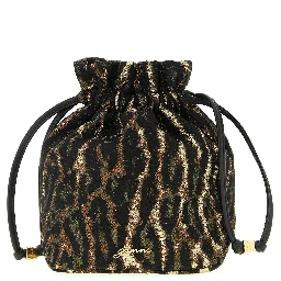 Brown Polyester Clutch Bag