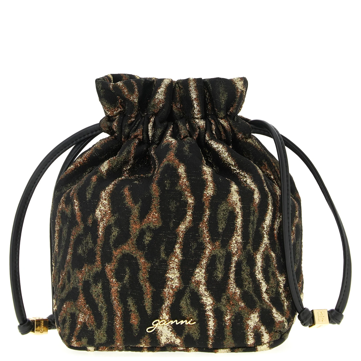 Brown Polyester Clutch Bag