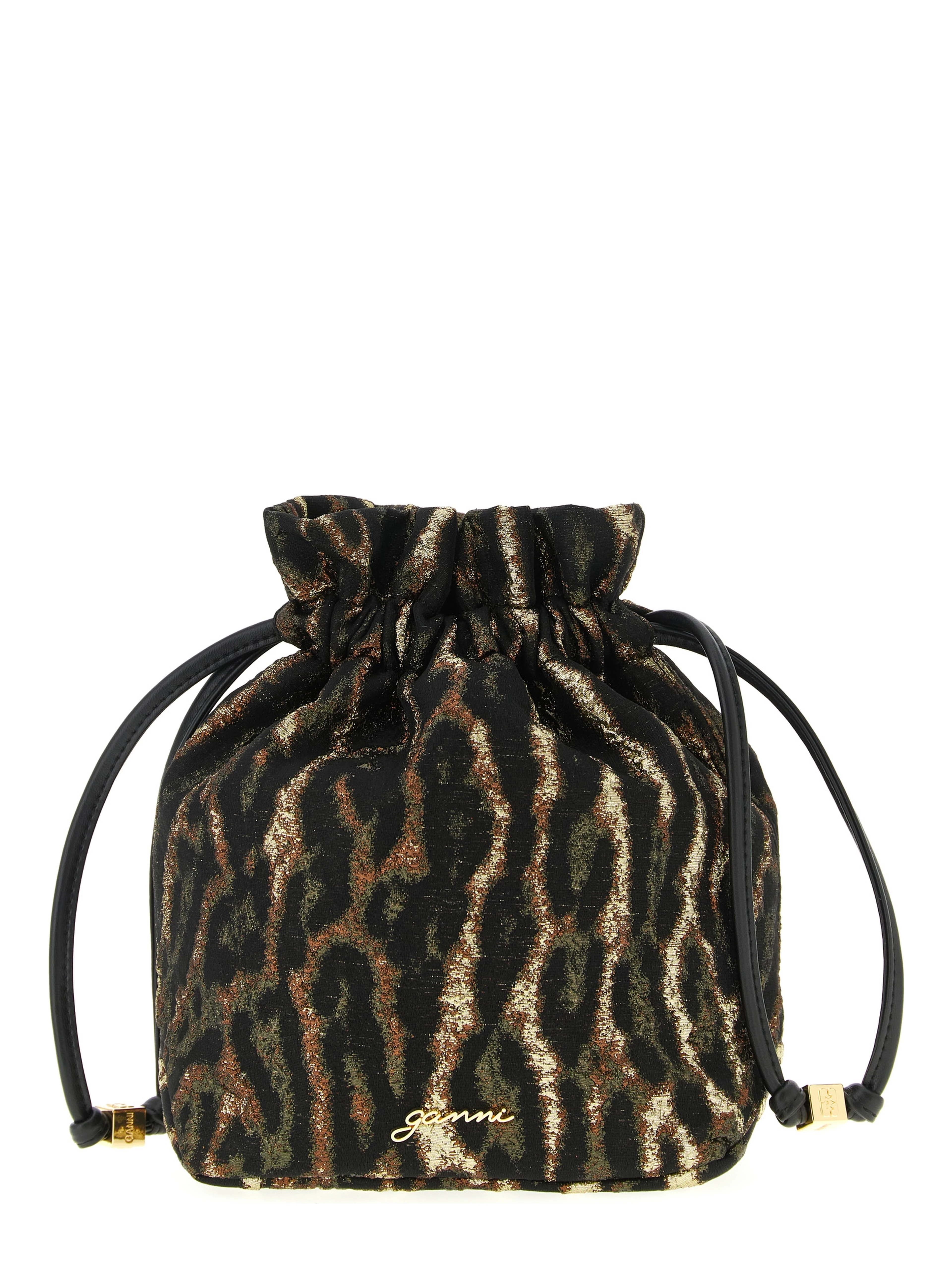 Brown Polyester Clutch Bag