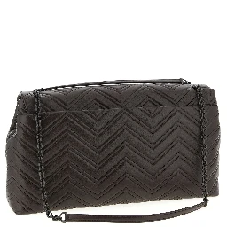 Brown Calfskin Shoulder Bag