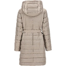 White Polyamide Full-Length Jacket