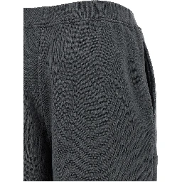 Gray Cotton Casual Pants