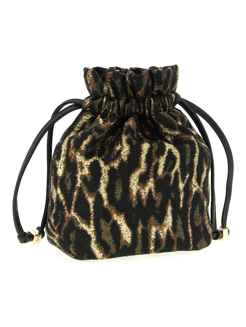 Brown Polyester Clutch Bag