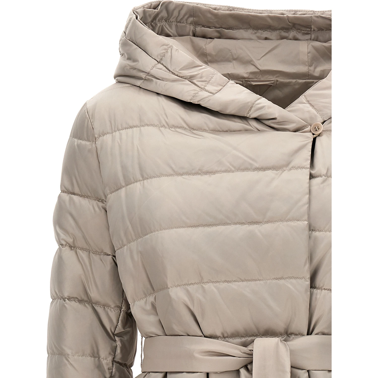White Polyamide Full-Length Jacket