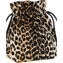 Brown Recycled Polyamide Clutch Bag