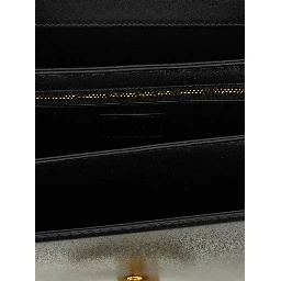 Black Calfskin Shoulder Bag