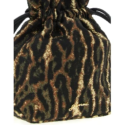 Brown Polyester Clutch Bag