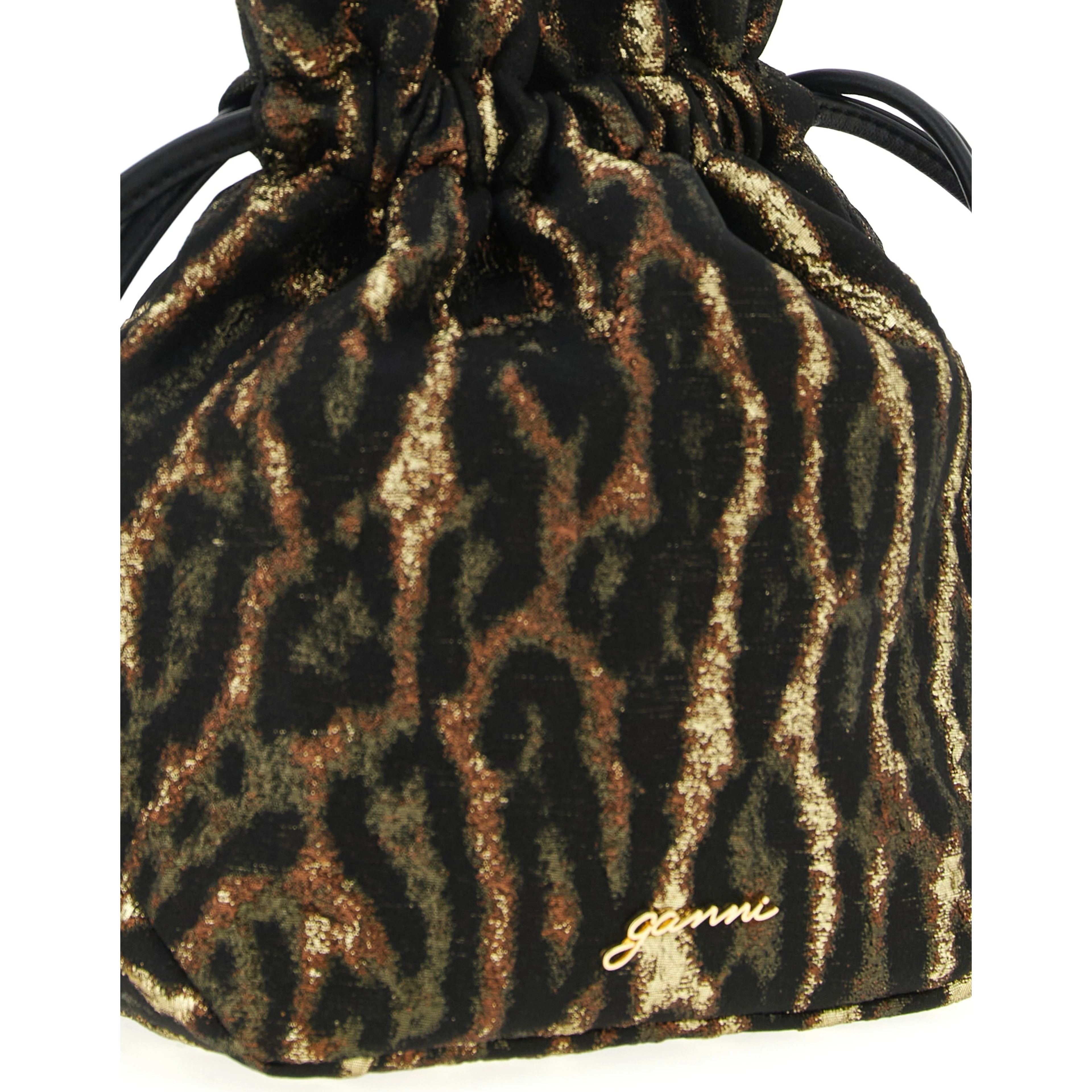 Brown Polyester Clutch Bag