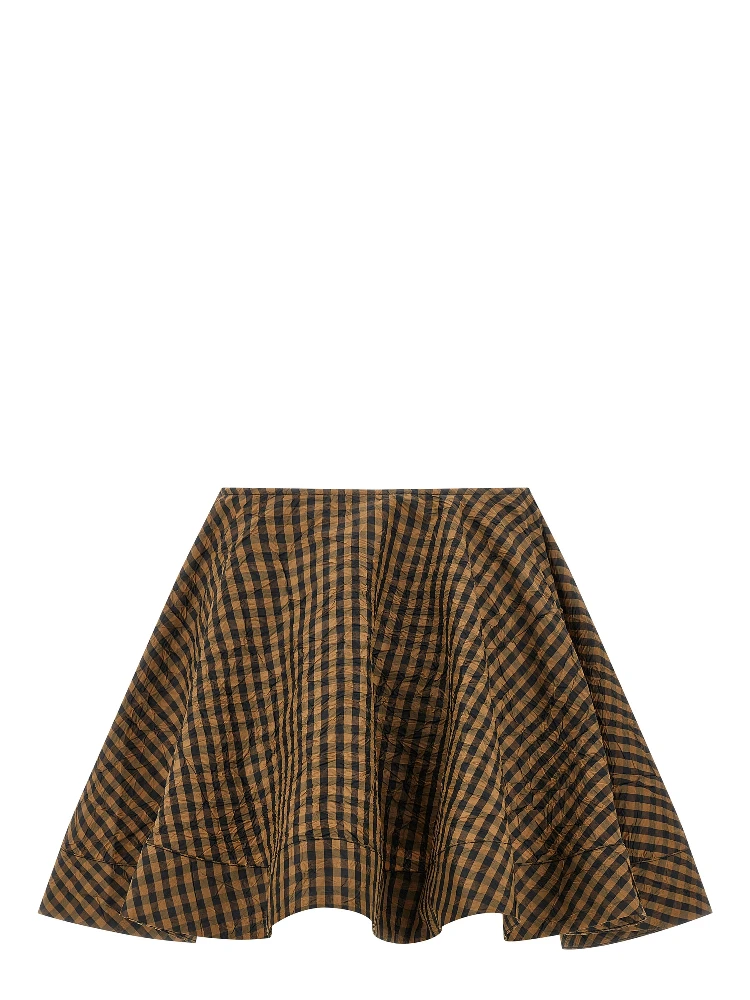 Brown Recycled Polyester Long Skirt alternative