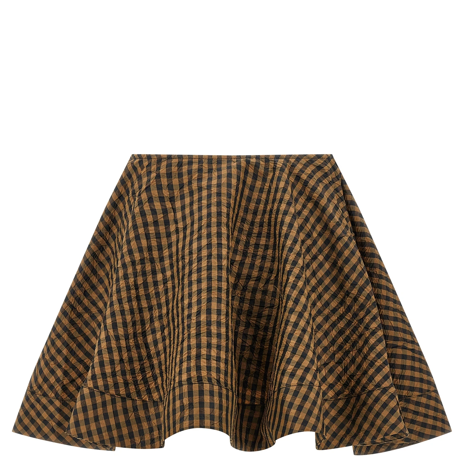 Brown Recycled Polyester Long Skirt