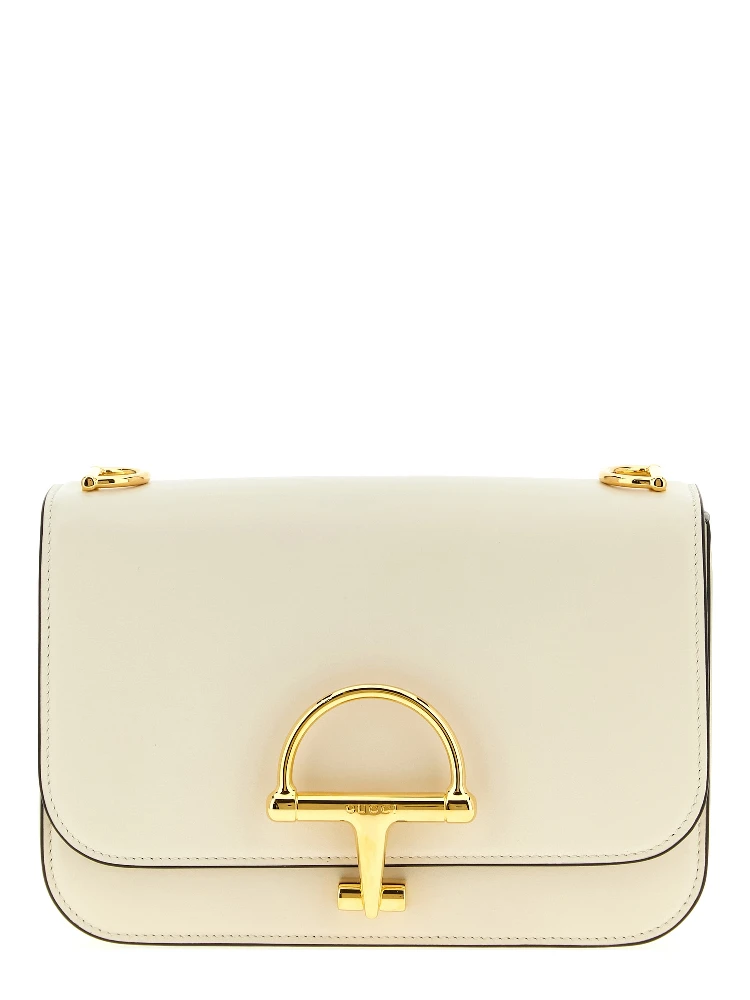 White Calfskin Shoulder Bag