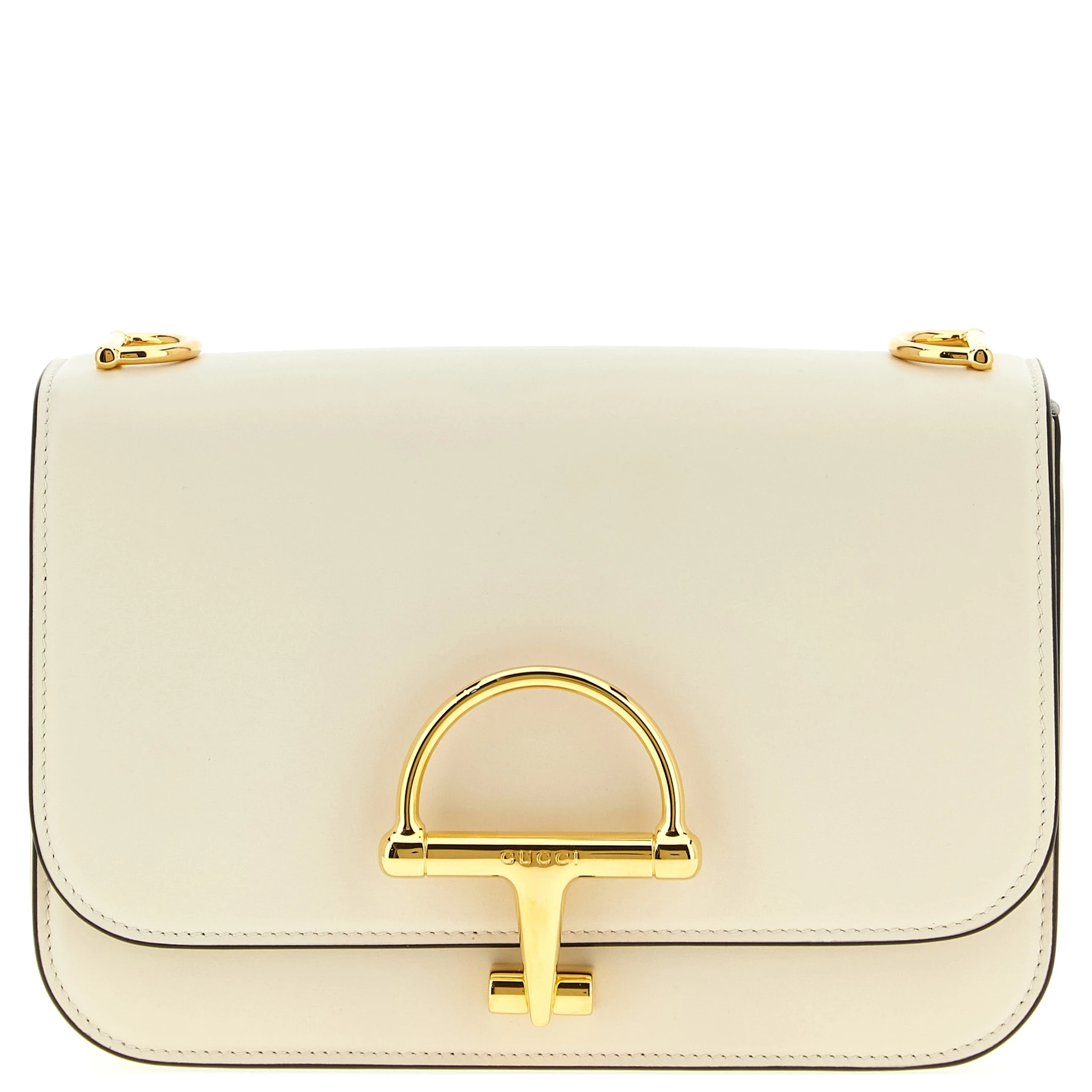 White Calfskin Shoulder Bag