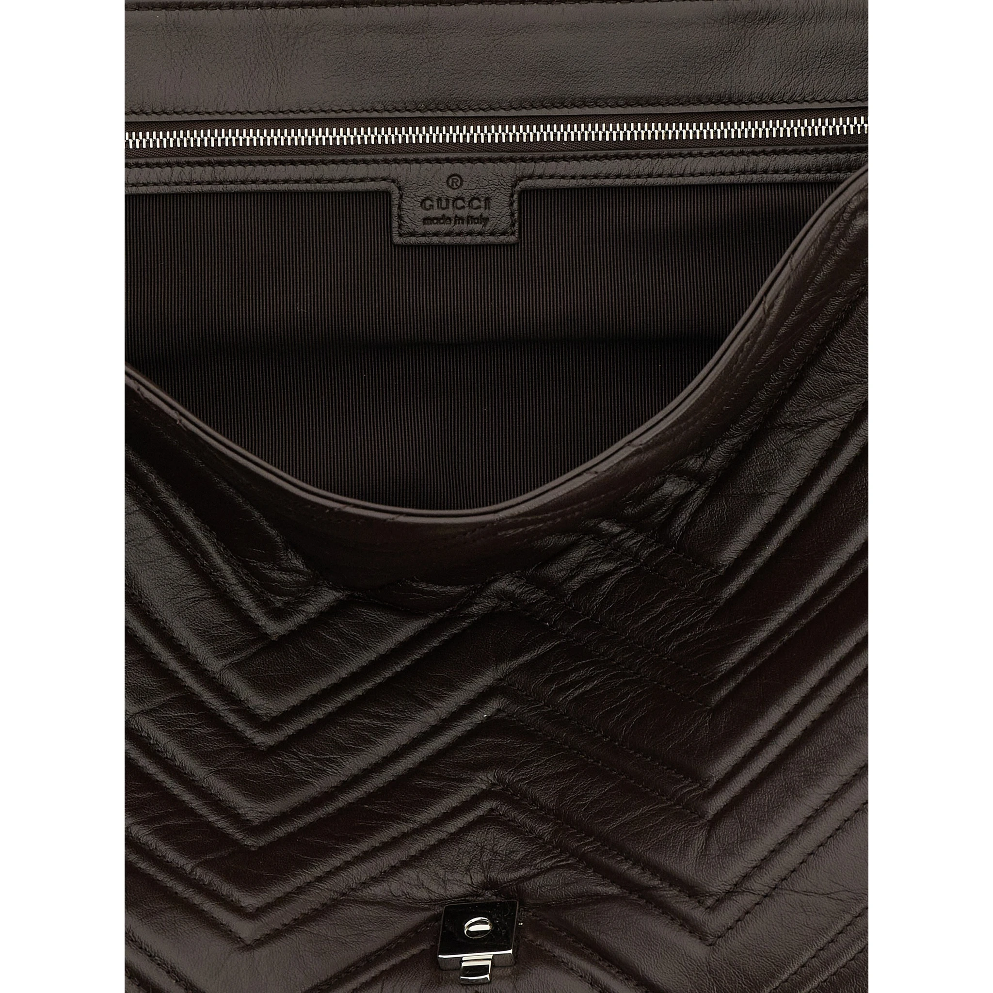 Brown Calfskin Shoulder Bag