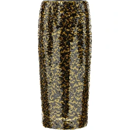 Multicolor Polyester Midi Skirt