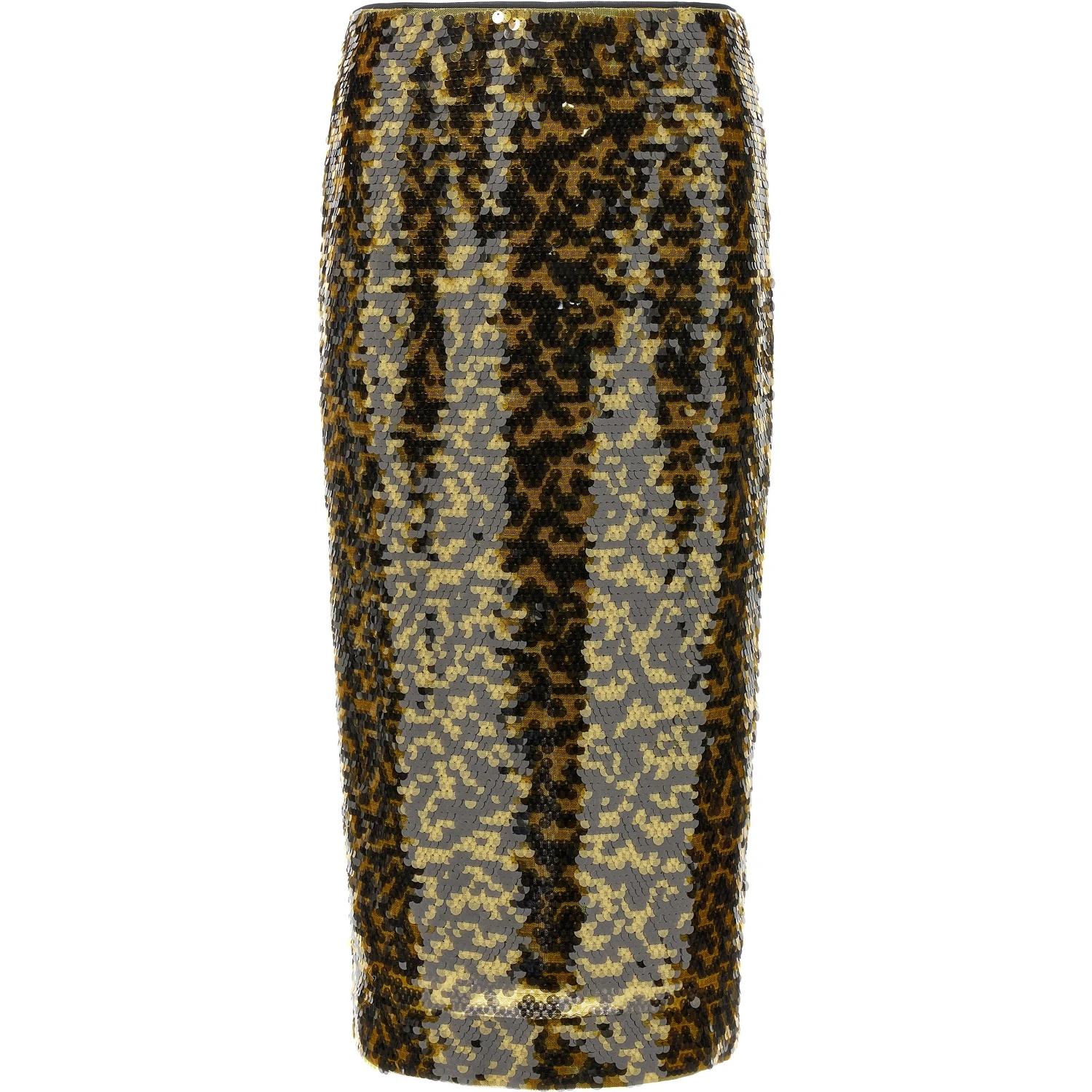Multicolor Polyester Midi Skirt
