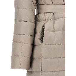 White Polyamide Full-Length Jacket