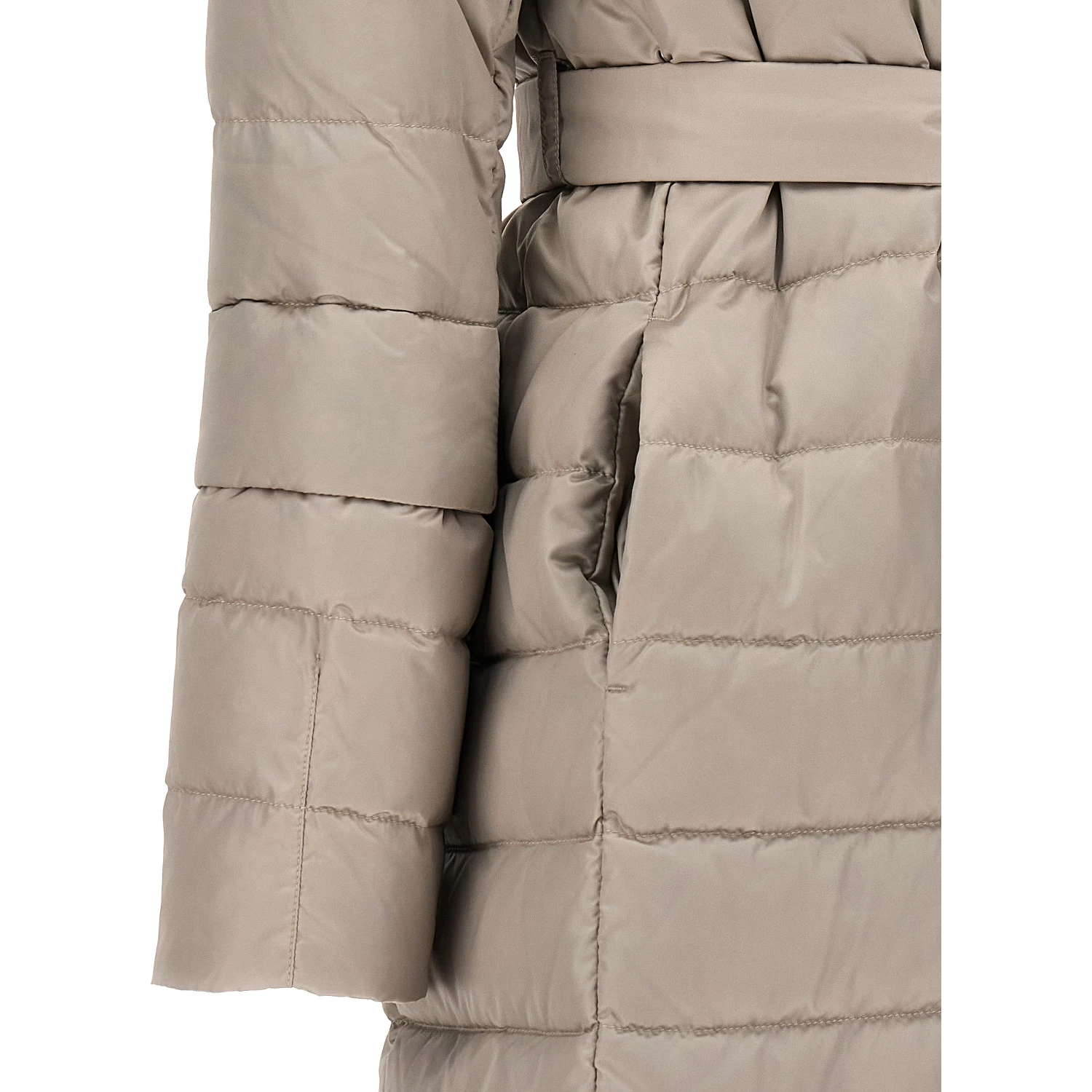White Polyamide Full-Length Jacket