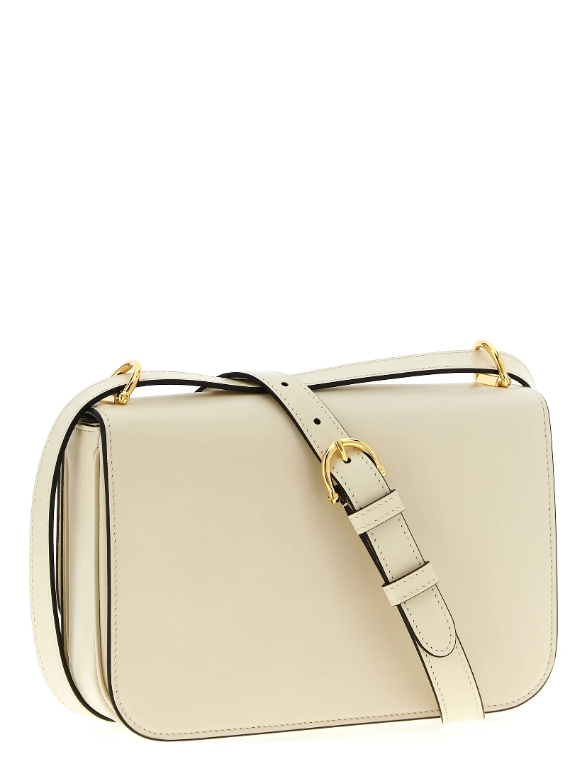 White Calfskin Shoulder Bag