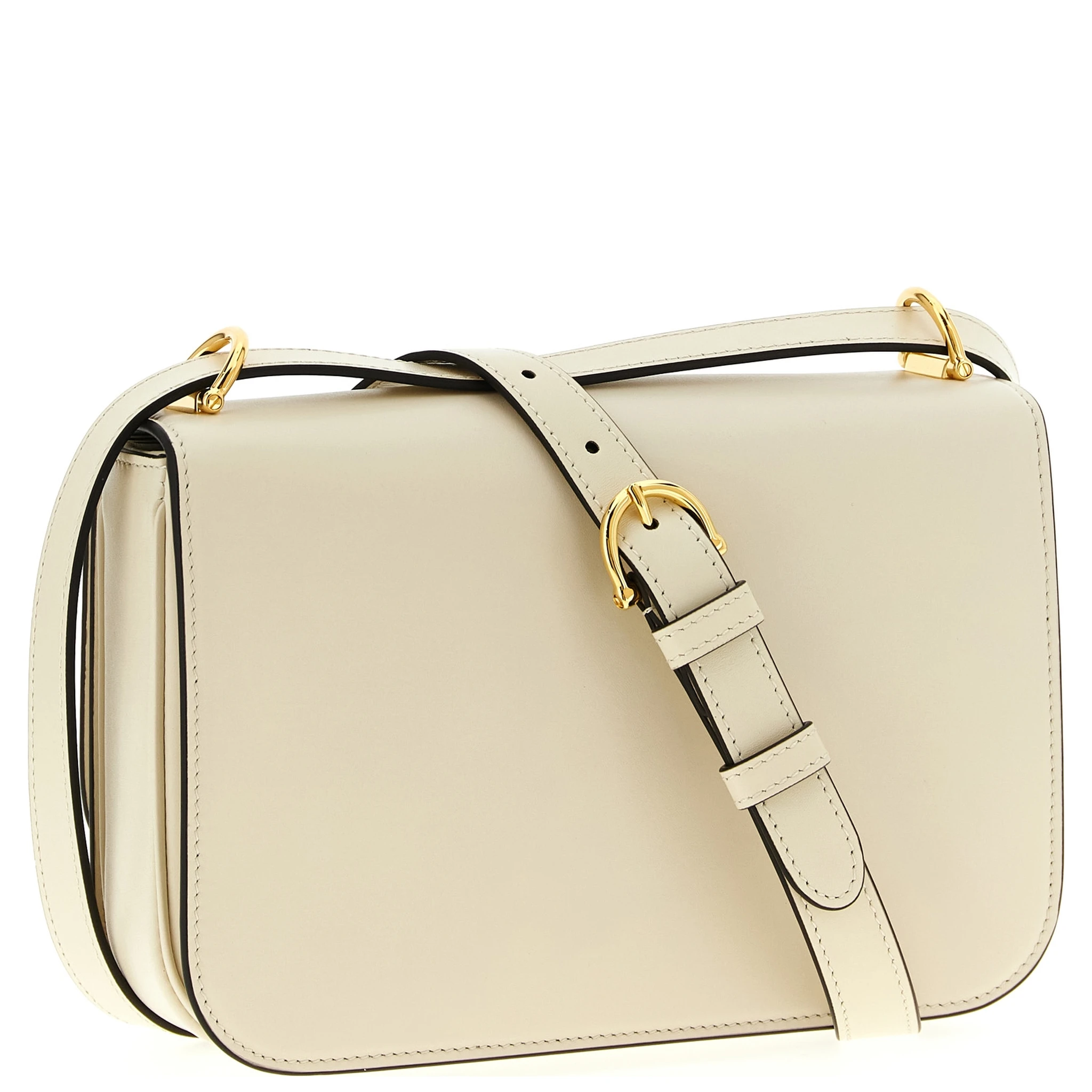 White Calfskin Shoulder Bag