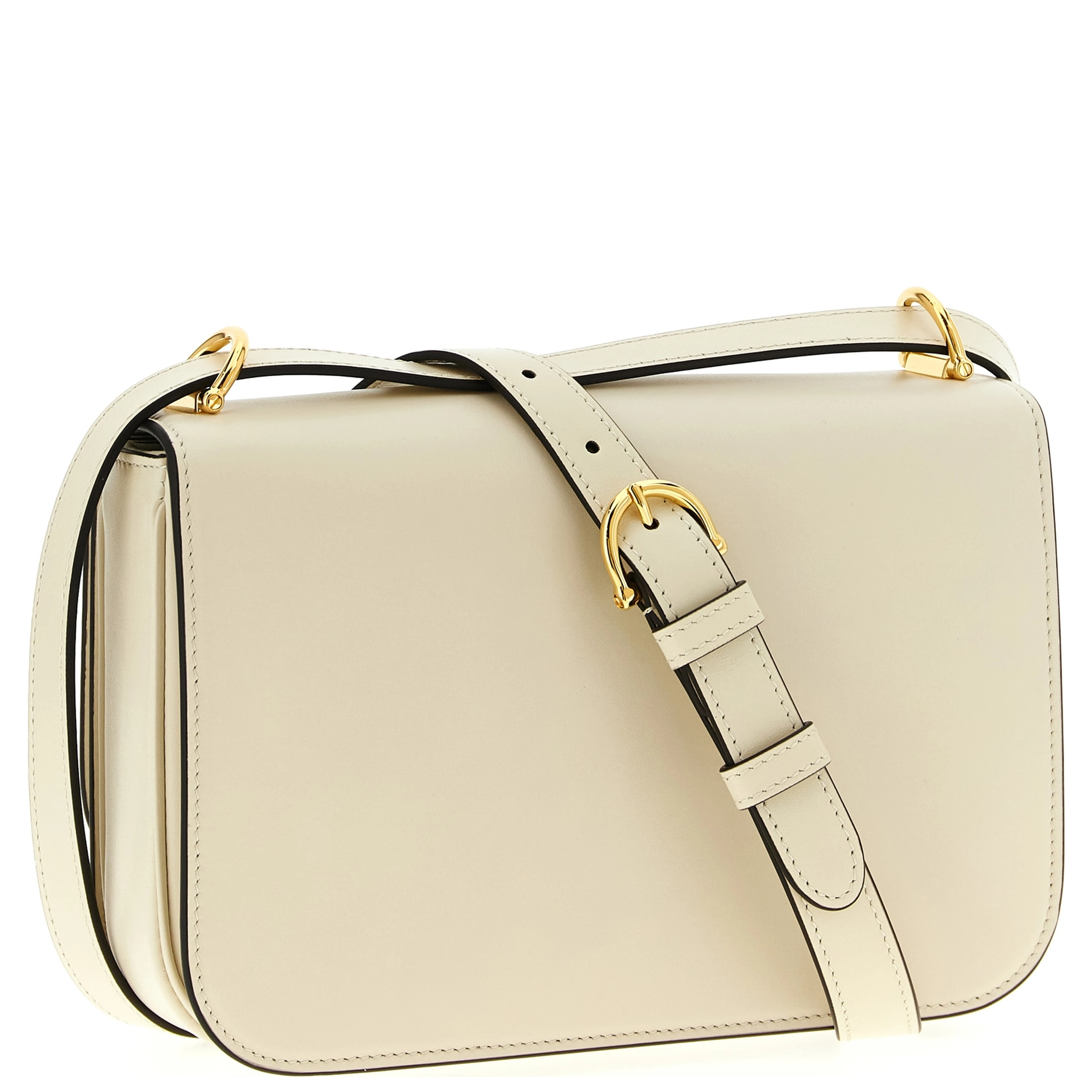 White Calfskin Shoulder Bag