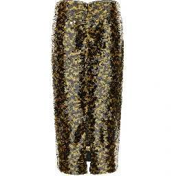 Multicolor Polyester Midi Skirt