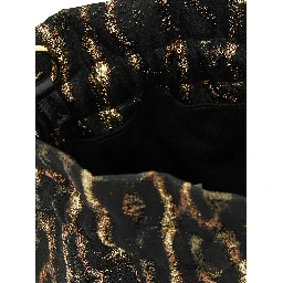 Brown Polyester Clutch Bag