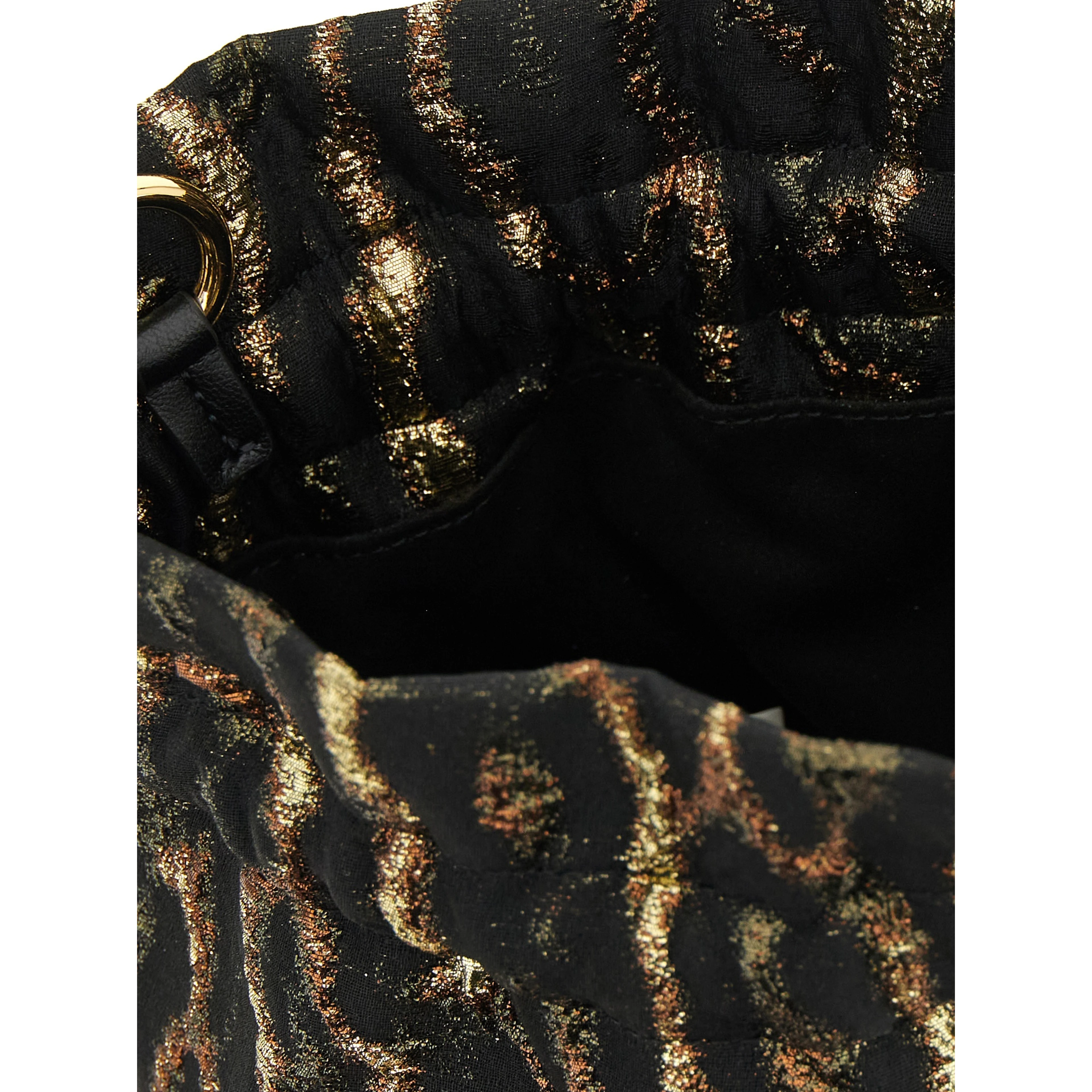 Brown Polyester Clutch Bag