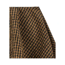 Brown Recycled Polyester Long Skirt