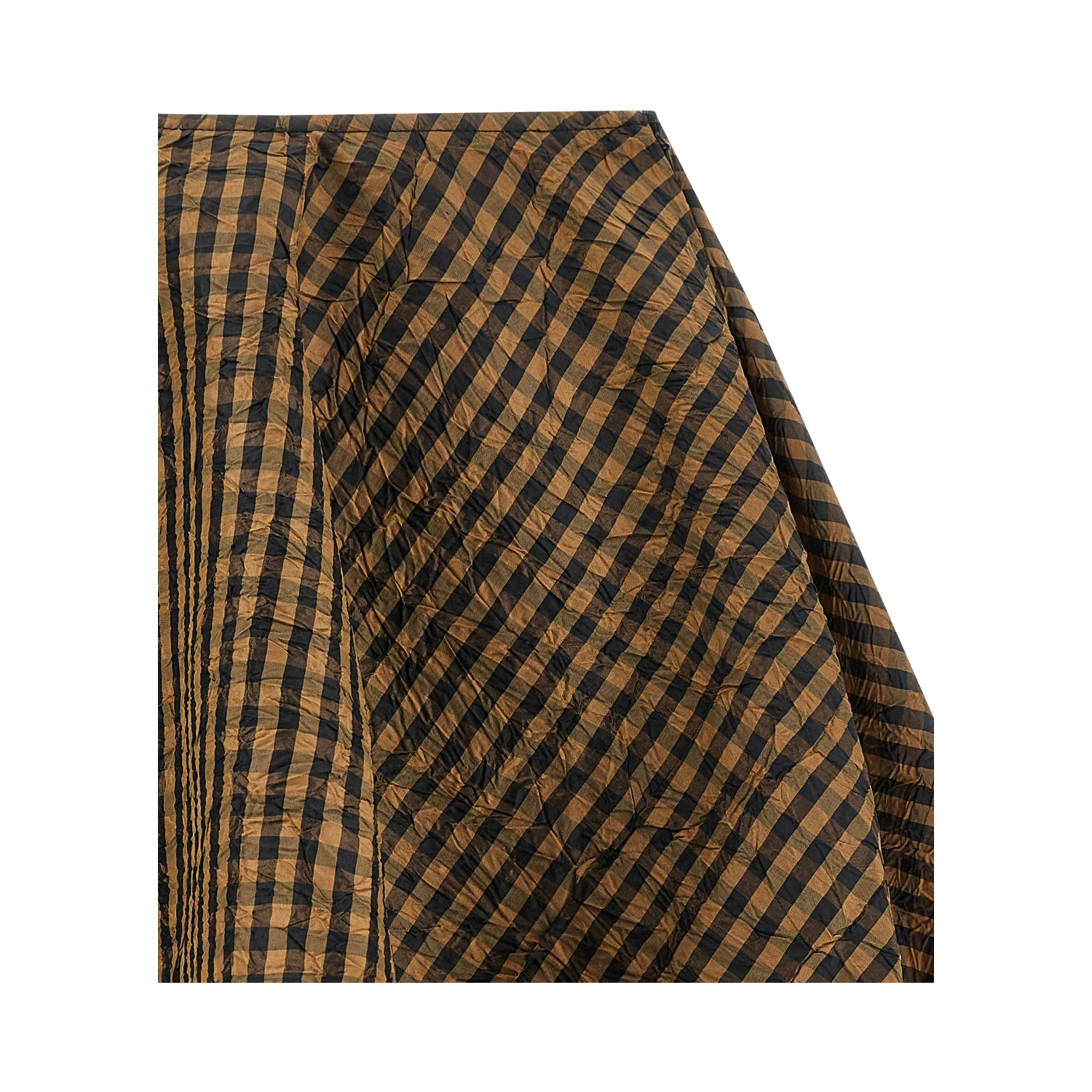 Brown Recycled Polyester Long Skirt