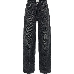Black Cotton High-Waisted Jean