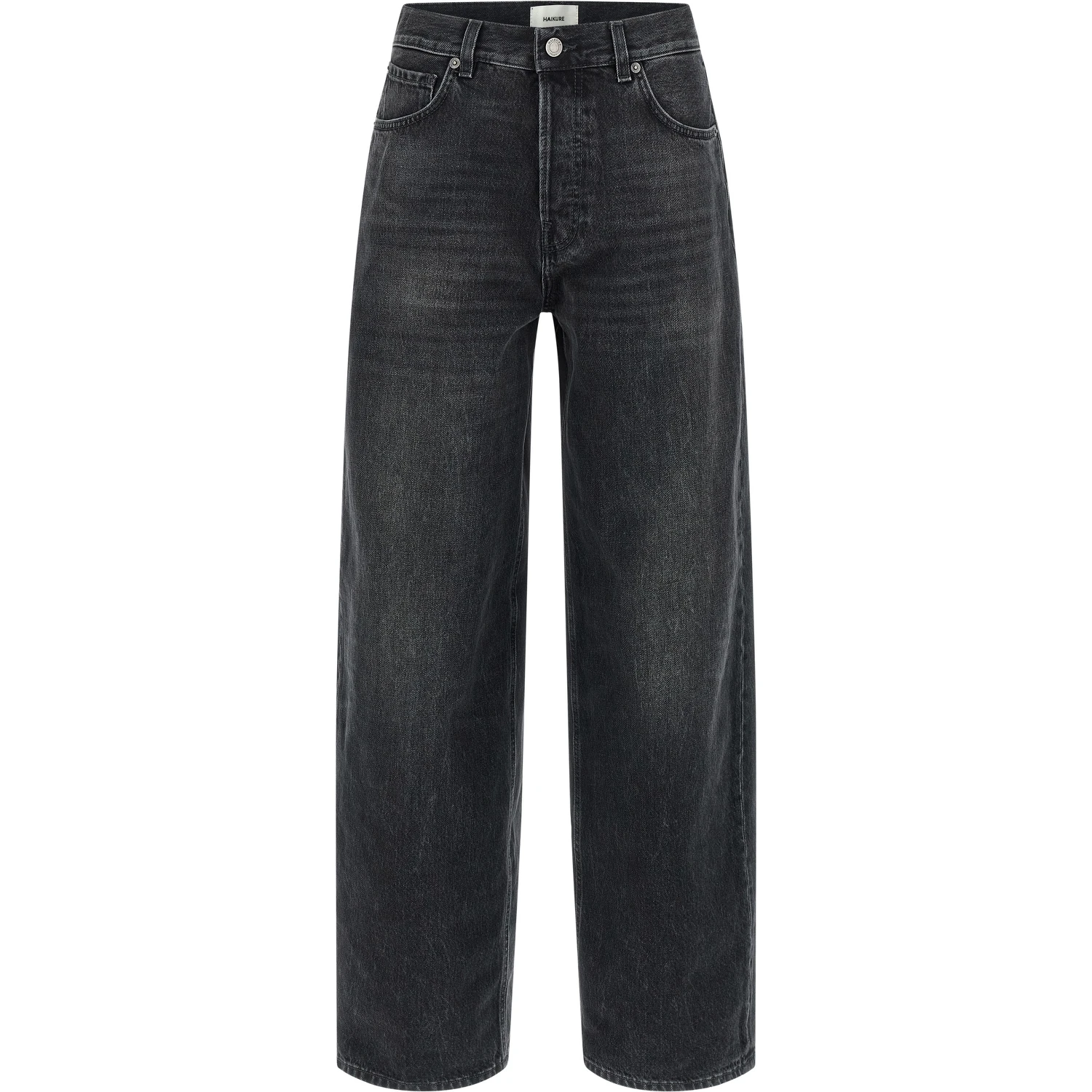 Black Cotton High-Waisted Jean