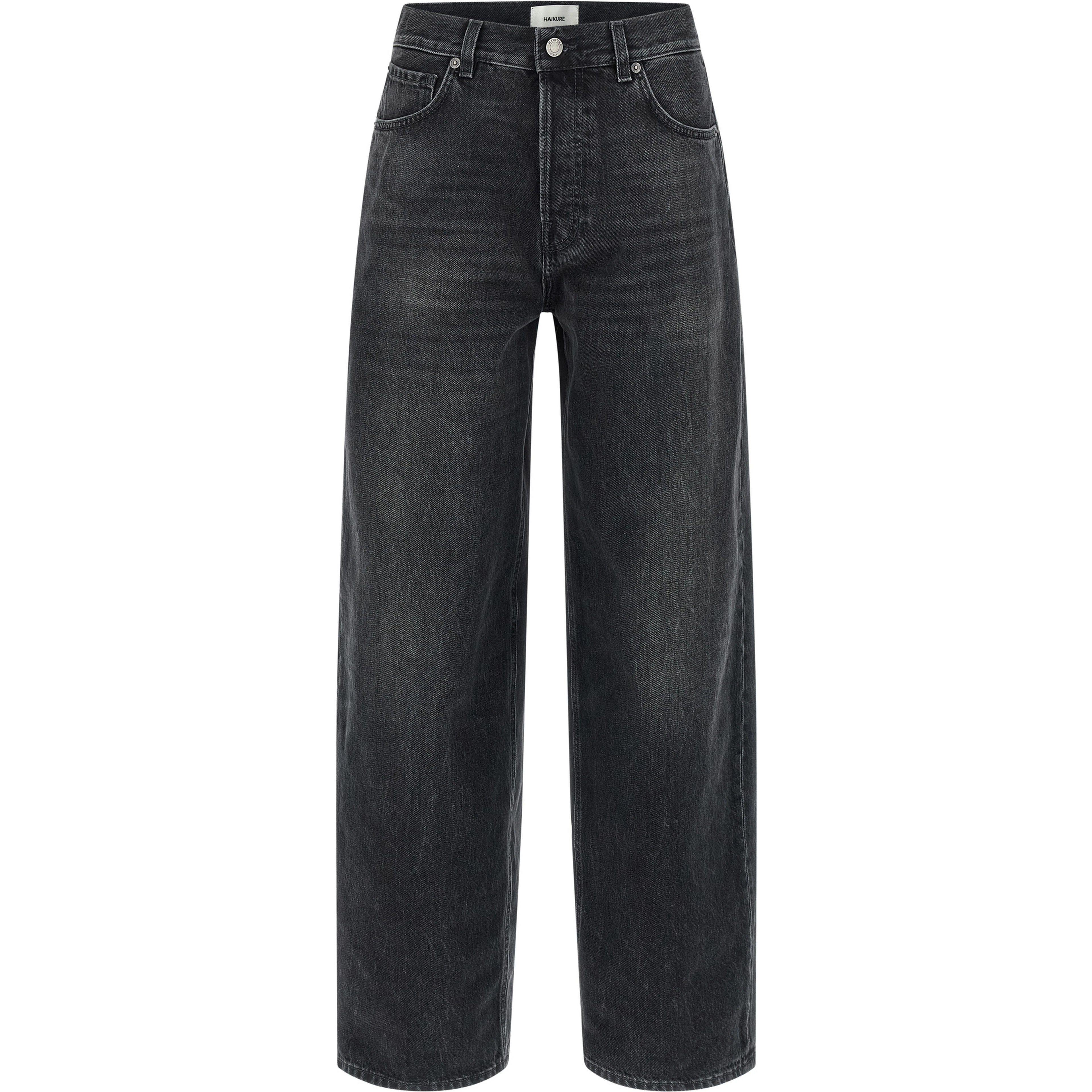 Black Cotton High-Waisted Jean