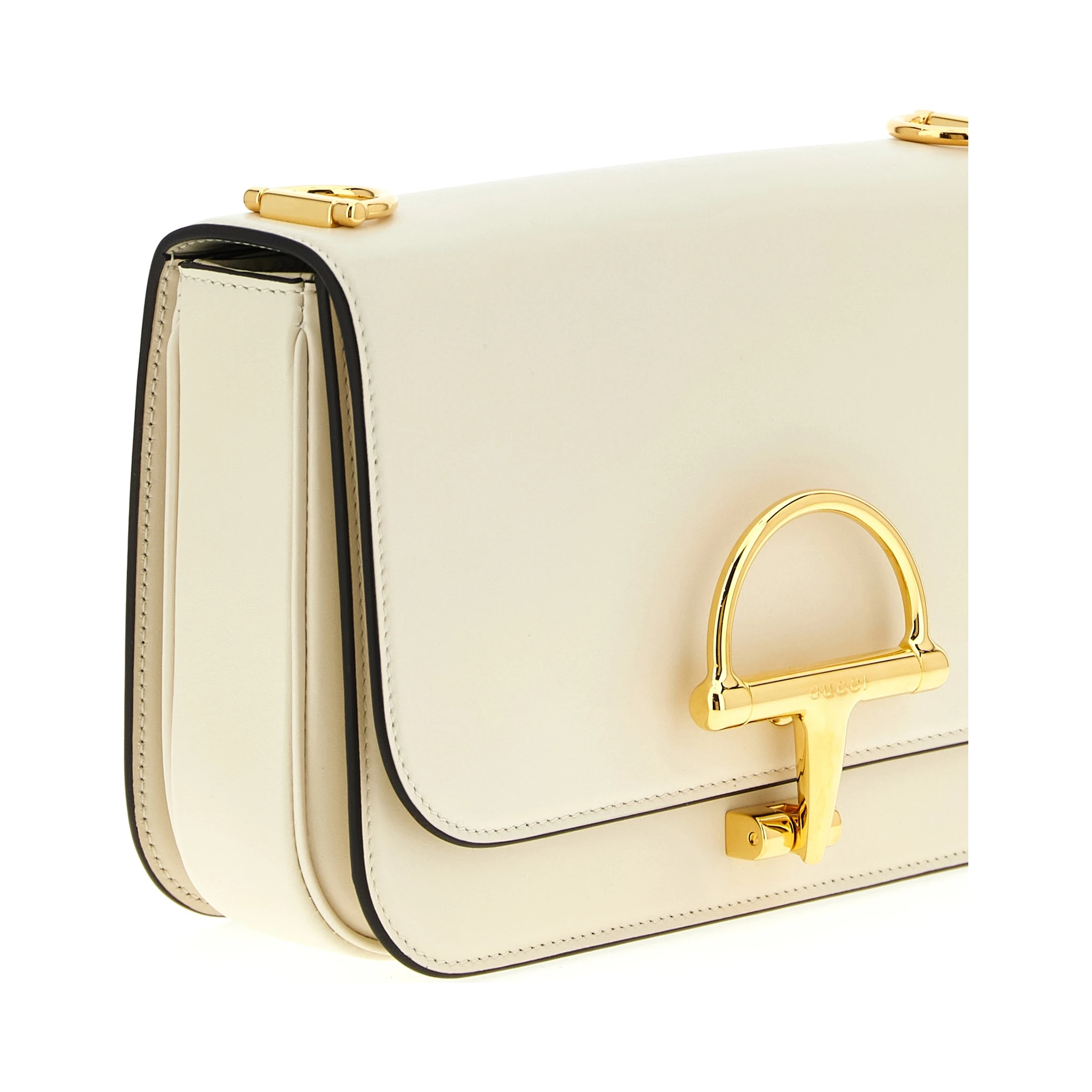 White Calfskin Shoulder Bag